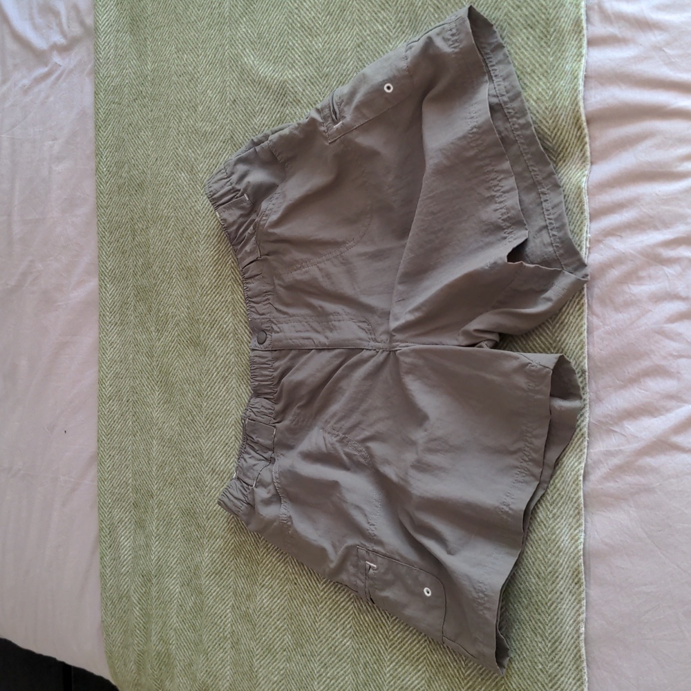 Columbia Grey Kakhi Nylon Cargo Shorts Summer Hiking